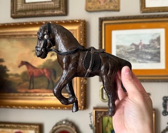 Leather Wrapped Horse figurine