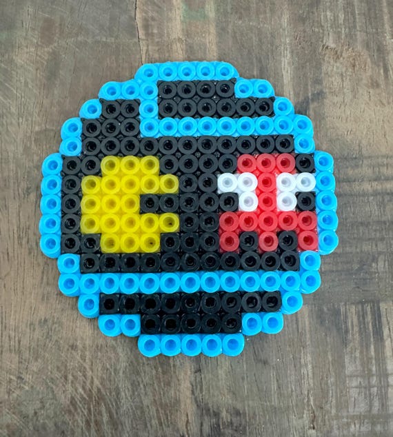 Video Game Cool Bead Art PAC Man Retro Art, Perler Bead Art, Retro