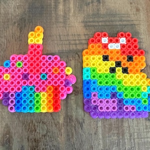Orsetto gommoso, cupcake, perline Perler, decorazione per torta, bomboniera