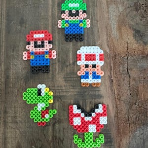 Super Mario brothers Perler bead art, funny Perler bead art, Nintendo, toad, retro