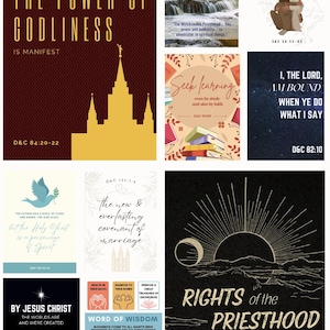 Doctrinal Mastery Posters: Seminary D&C Term 2 (Digital Download, Set of 12 PNG Files)