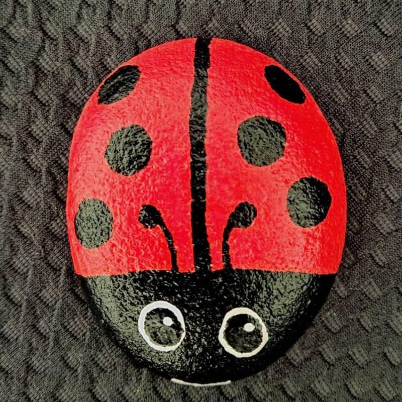 Ladybug Painted Rocks - Etsy