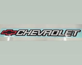 Chevrolet windshield sticker red black white (45x4 inches)