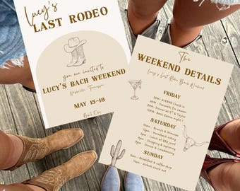 Last Rodeo Bachelorette Invitation, Western Bachelorette Weekend Invite, Cowgirl Bachelorette, Nashville Bachelorette, Editable Digital