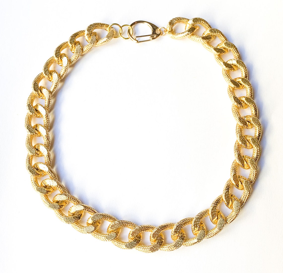 Large Chain Link Fashion Necklace Etsy Israel