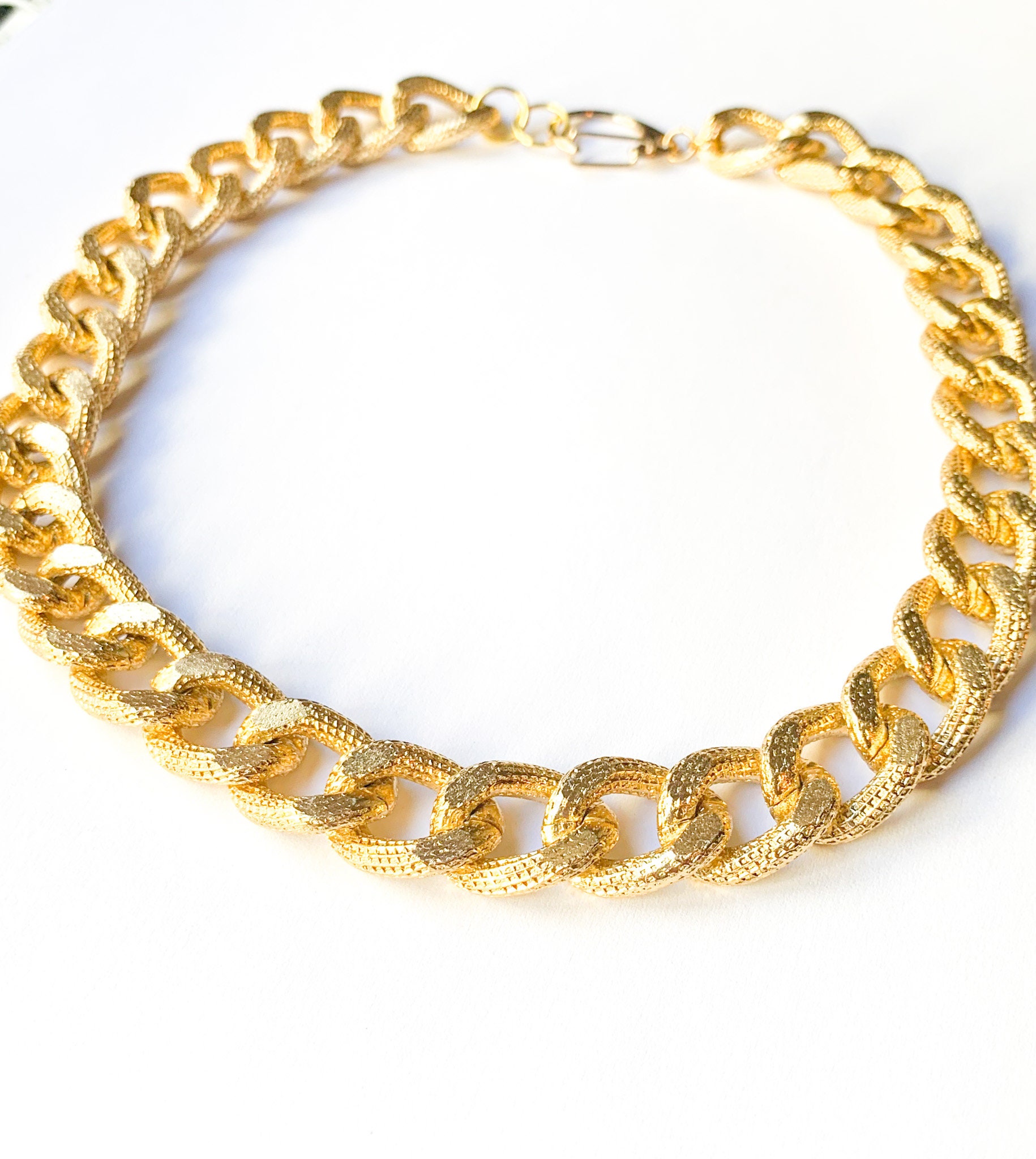 Large Chain Link Fashion Necklace Etsy Israel