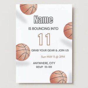Faire-part d'anniversaire de basket-ball