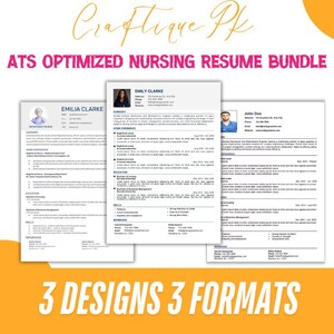 Nursing Resume Template RN, New Grad & Nurse Practitioner CV , ATS Friendly Canva, Word, Google Docs resume, Cover Letter Included
