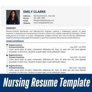 Registered Nurse Resume Template word, google docs, pages & Canva, RN resume template and cover letter template, Student Nurse resume
