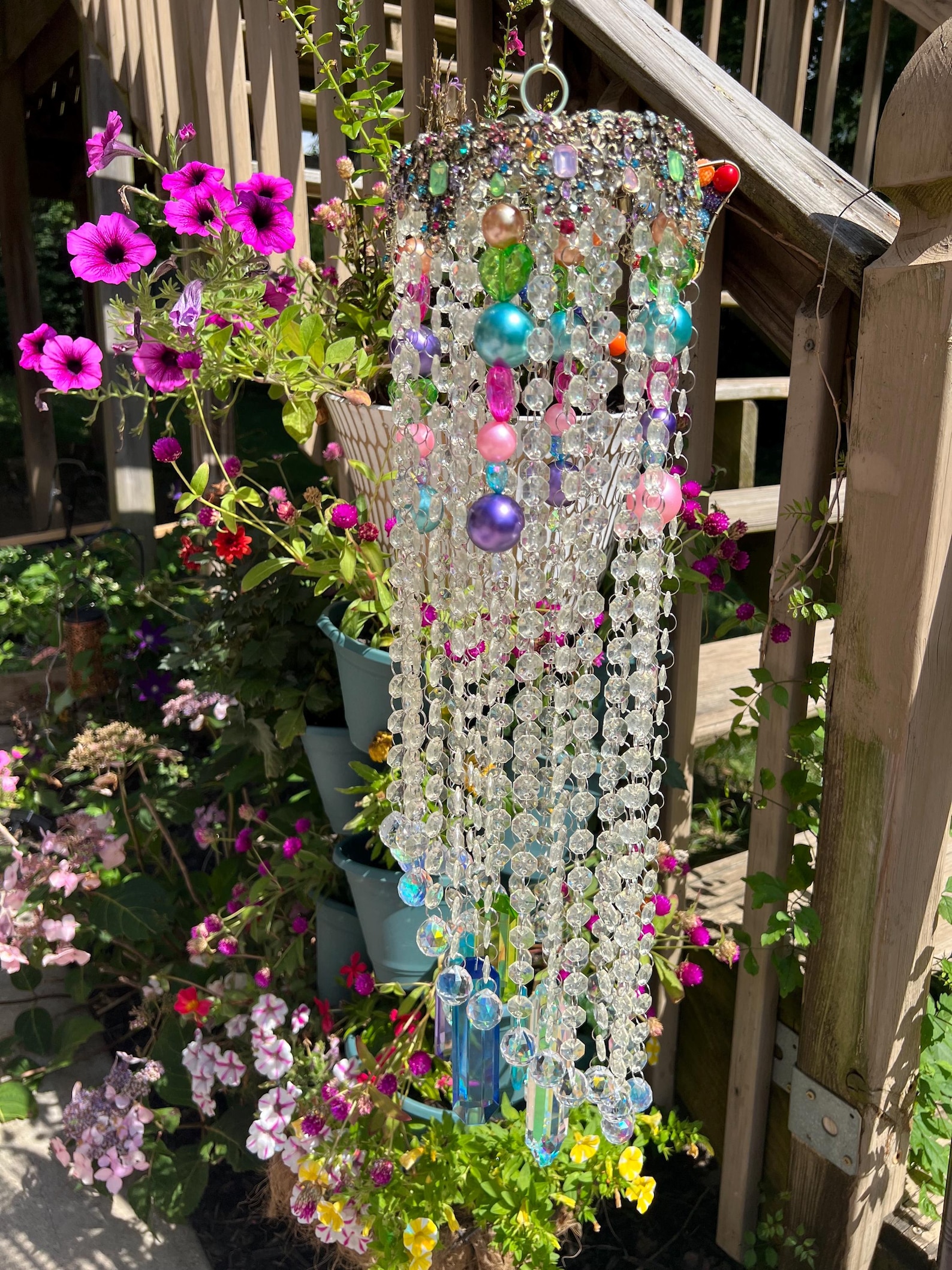Suncatcher “Heaven’s Descent” Champagne Chandalier Suncatcher