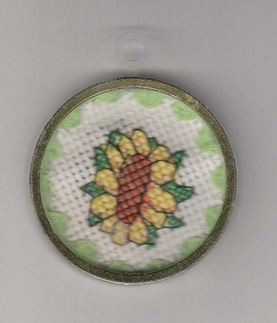Double Sided Flower Cross Stitch Ornament Etsy