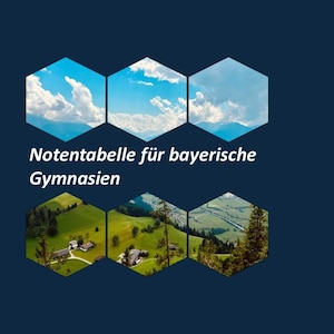 Variable Notentabelle (Excel-Vorlage) für Gymnasiallehrer in Bayern | Notenskala 1-6