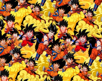 Vintage Anime Fabric, Sold By The Half Yard, Continuous Cut, 100% Cotton Fabric