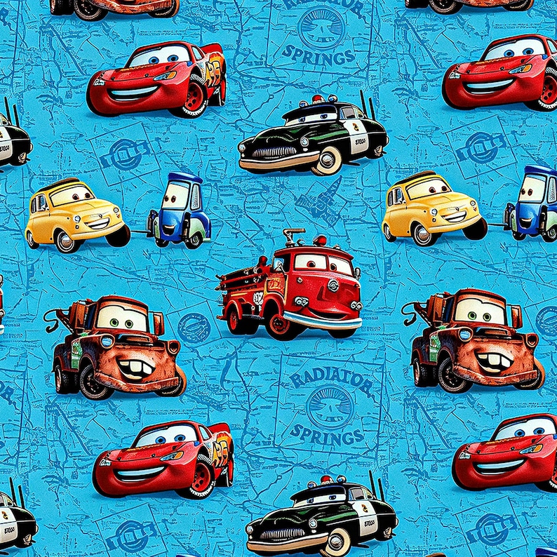 Disney Pixar Cars Fabric, Sold by the Half Yard, Continuous Cut, 100% ...