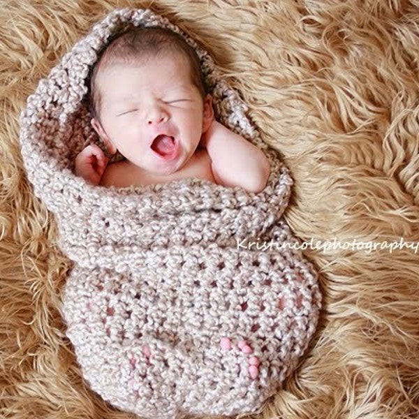 Set Hat Teddy Bear Cocoon Newborn Baby Photo Prop in Browns - Photography Session