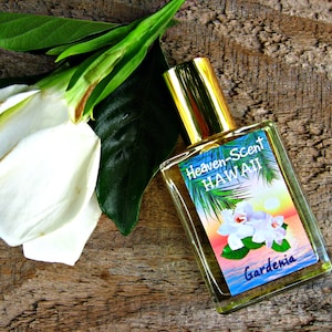 GARDENIA PERFUME. Custom-Blended Roll-on Perfume. Made in Hawaii. 0.5 fl oz (15 ml). Contains Gardenia Enfleurage & Fragrance.