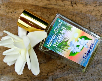 TUBEROSE MINI PERFUME. Custom-blended Roll-on Perfume. Contains Tuberose  Essential Oil & Fragrance. Made in Hawaii. 1/6 Fl Oz 5 Ml. 