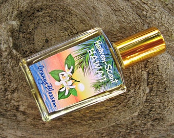 ORANGE BLOSSOM PERFUME, Neroli Perfume. Cusom-Blended Roll-on Perfume. Contains Neroli Essential Oil & Fragrance. 1/2 fl oz (15 ml).