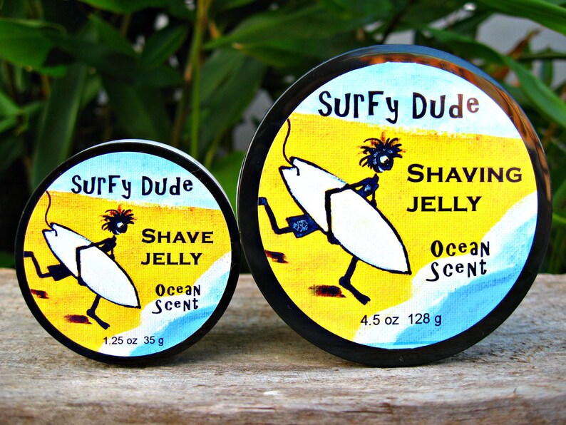 GIFT for SURFER, Teenager, Man. Gift for Him. 4.5 oz Shaving Jelly / Shave Gel. image 4