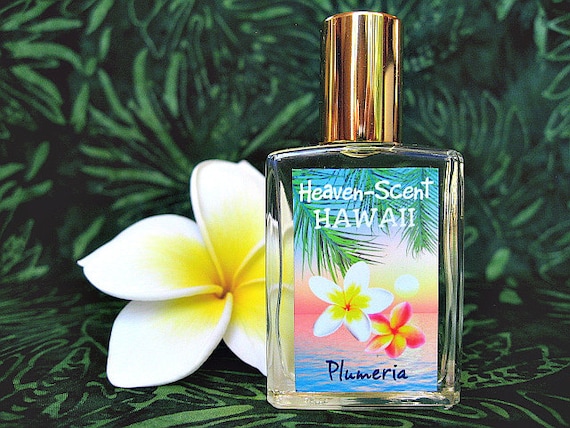 HAWAIIAN PLUMERIA PERFUME. Contains Plumeria Essential Oil & Fragrance.  Custom-blended Roll-on Perfume. 0.5 Fl Oz 15 Ml. 