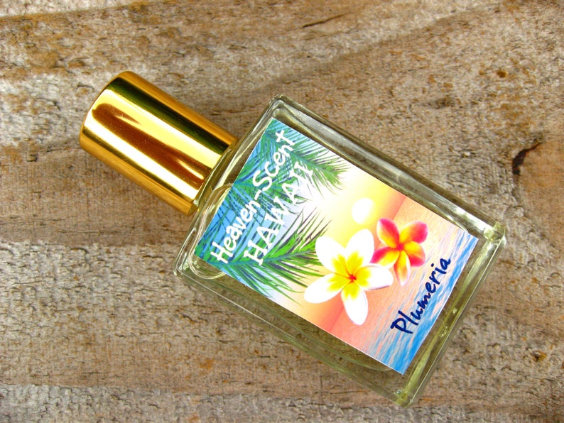 HAWAIIAN PLUMERIA PERFUME. Contains Plumeria Essential Oil & Fragrance. Custom-Blended Roll-on Perfume. 0.5 fl oz 15 ml. image 2
