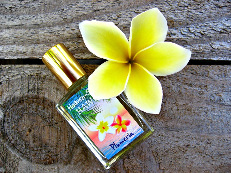 HAWAIIAN PLUMERIA PERFUME. Contains Plumeria Essential Oil & Fragrance. Custom-Blended Roll-on Perfume. 0.5 fl oz 15 ml. image 4