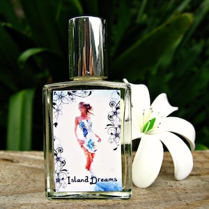 HAWAIIAN PERFUME Island Dreams: an Exotic White Floral with Tiare Flowers, Gardenia and Night-Blooming Jasmine. 1/2 fl oz (15 ml).