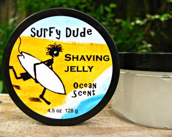 GIFT for SURFER, Teenager, Man. Gift for Him.  4.5 oz Shaving Jelly / Shave Gel.