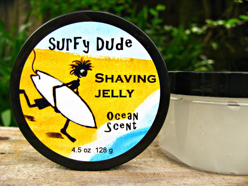 GIFT for SURFER, Teenager, Man. Gift for Him. 4.5 oz Shaving Jelly / Shave Gel. image 1