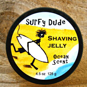 GIFT for SURFER, Teenager, Man. Gift for Him. 4.5 oz Shaving Jelly / Shave Gel. image 3