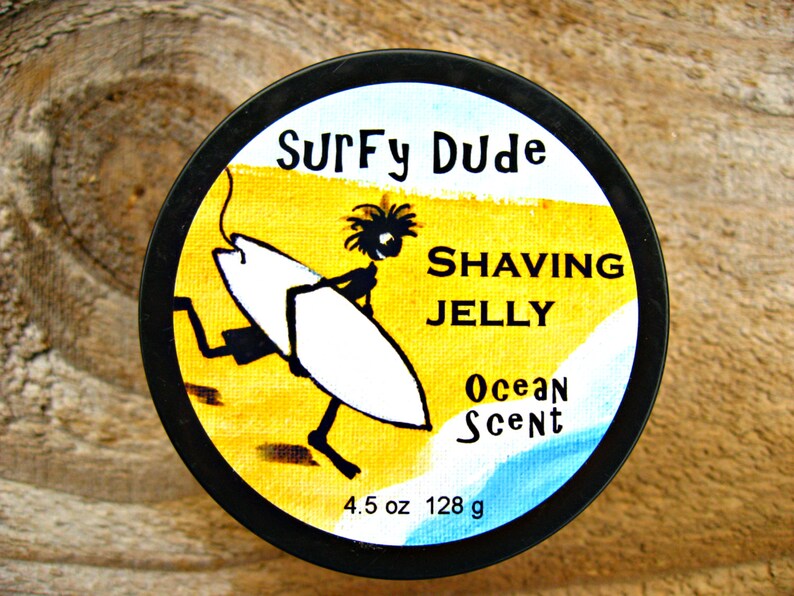 GIFT for SURFER, Teenager, Man. Gift for Him. 4.5 oz Shaving Jelly / Shave Gel. image 3