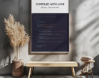 Romantic Java Code Wall Art – Software Engineer Gift – Programmer Couple Printable – Geeky Tech Love Poster – Digital Download Decor