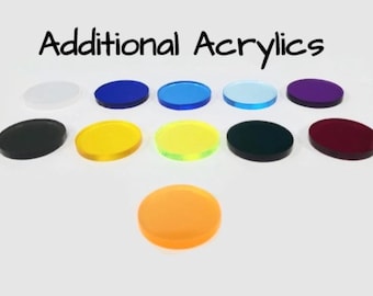 Additional Acrylics For My Locket Necklaces - Free shipping when purchased in conjunction with a locket