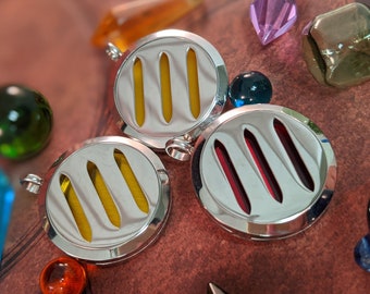 FFXIV Monk Locket Necklace - Stainless Steel Magnetic Locket w/ Interchangeable Colors - Great Gift for Final Fantasy XIV MNK Fans!