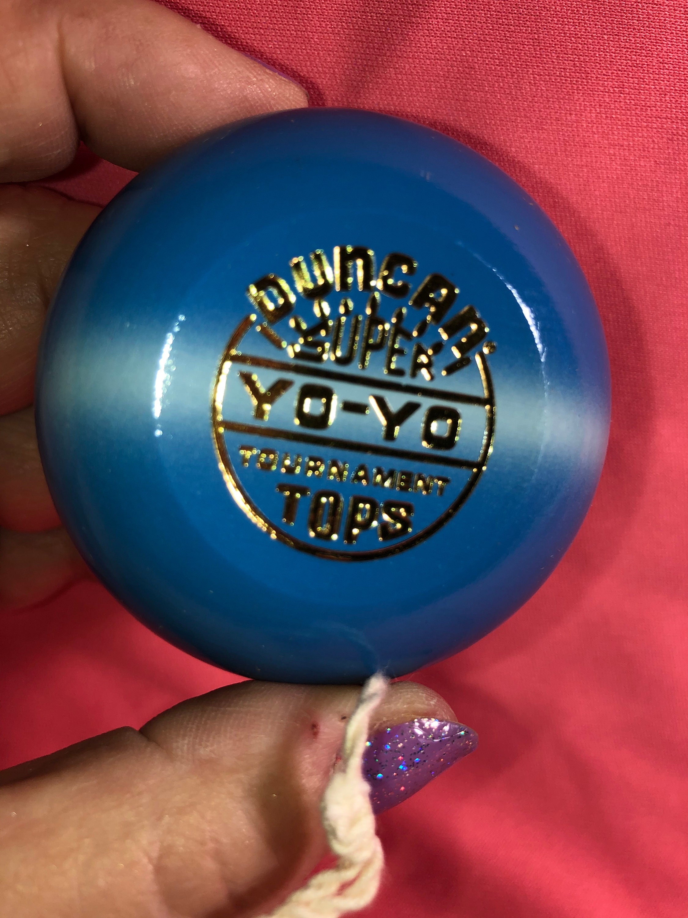 Blue Duncan YoYo Vintage ALL WOOD w/ TRICK Book 1955 Reissue Etsy