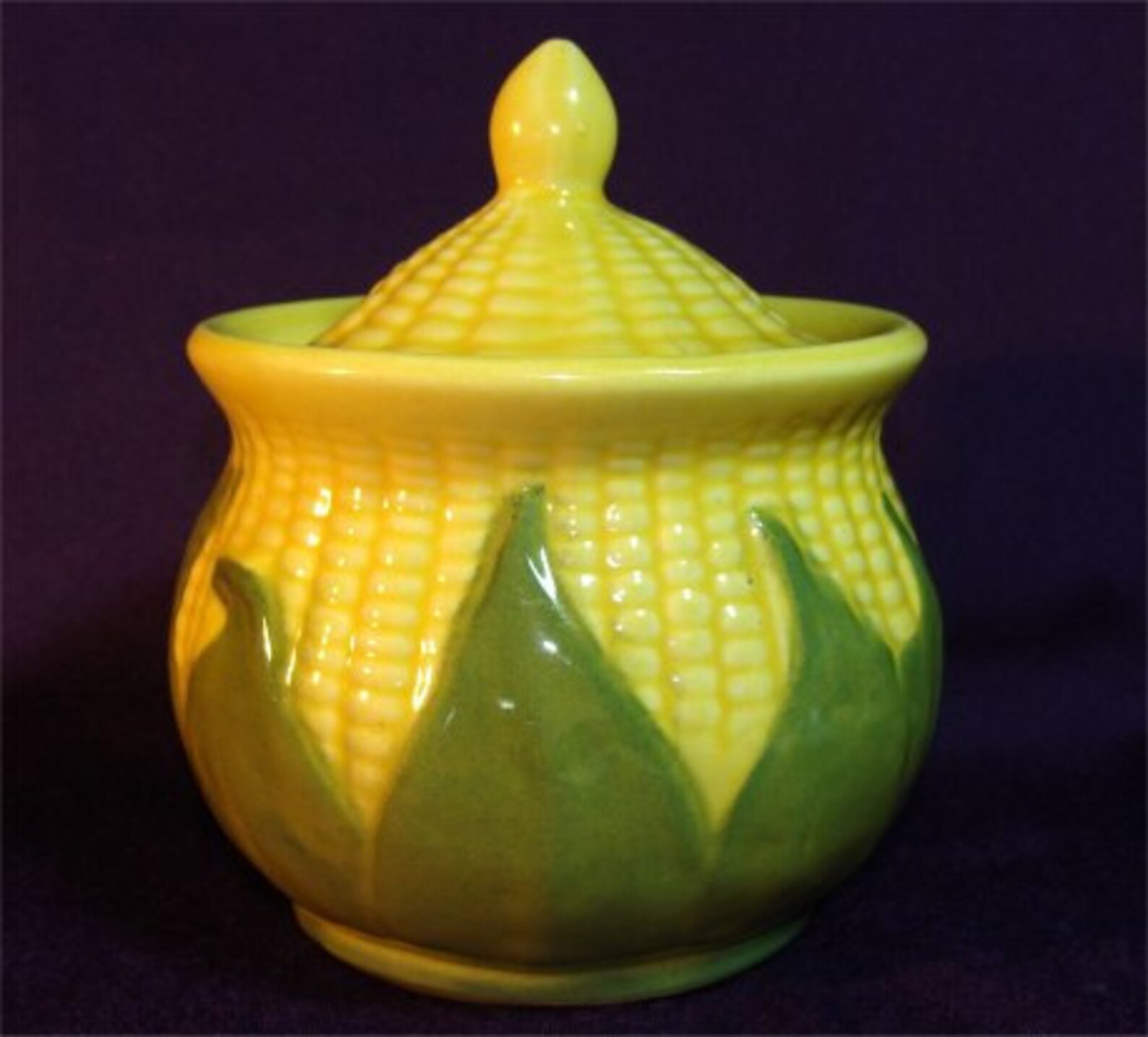 1946 SHAWNEE Pottery King CORN Sugar Bowl with Lid Etsy