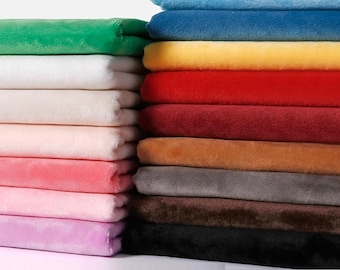 Minky Fabric- Doll Making- Short Plush Crystal Super Soft Plush Fabric- Plush Toys Fabric- For Sewing DIY Handmade- By The Half Yard