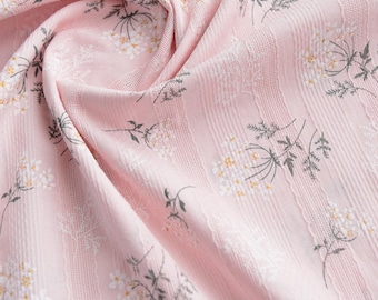 Floral Cotton Fabric- Printed Fabric- Daisy Fabric- DIY Dresses Fabric- Flower Fabric- By the Half Yard