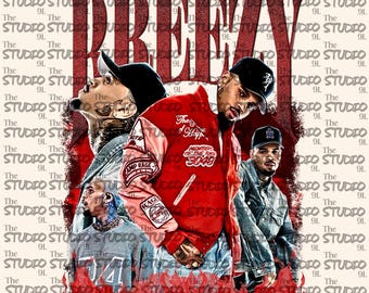 Archivo PNG inspirado en Chris Brown BREEZY para estampado dtf, dtg, listo para imprimir, archivo digital, descarga instantánea, bootleg
