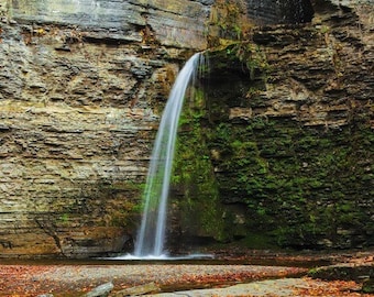 Fine Art Color Nature Photography of New York Waterfall "Eagle Cliff Falls 1"