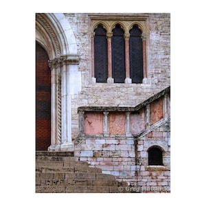 Fine Art Color Architecture Photography of Building in Italy - &quot;Architectural Details in Perugia&quot;