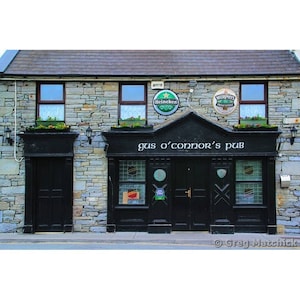 Fine Art Color Irish Travel Photography of Gus O&#39;Connors Pub in Doolin Ireland