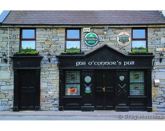Fine Art Color Irish Travel Photography of Gus O&#39;Connors Pub in Doolin Ireland