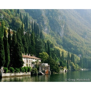 Fine Art Color Landscape Photography of Lake Como Scene - &quot;View of Villa Monastero&quot; (Italy)