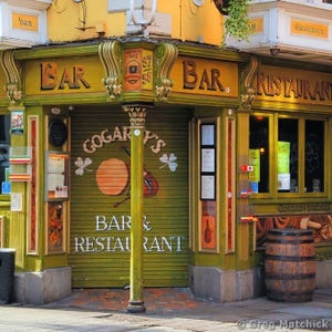 Fine Art Color Travel Photography of Gogartys Pub Bar in Dublin Ireland Square Print