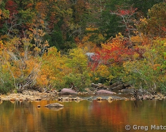 Fine Art Color Landscape Photography of Missouri Ozarks at Johnsons Shut Ins - "Autumn Along the Black River 3"