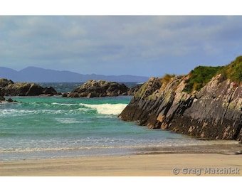 Fine Art Color Photography of Ireland Landscape Wild Atlantic Way Coastline "Ring of Kerry Beach 2"