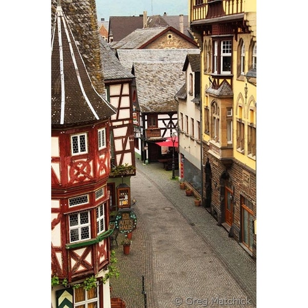 Fine Art Color Travel Photography of the Main Street in Bacharach, Germany