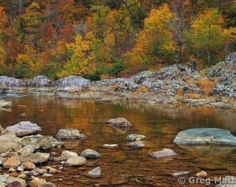 Fine Art Color Landscape Photography of Missouri Ozarks at Johnsons Shut Ins - "Fall Along the Black River 3"