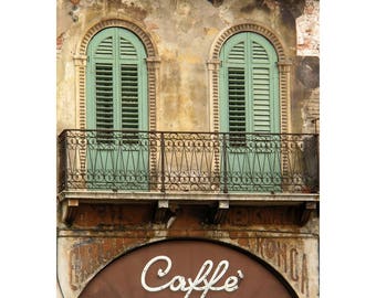 Fine Art Color Travel Photography of Verona Italy - "Veronese Cafe"